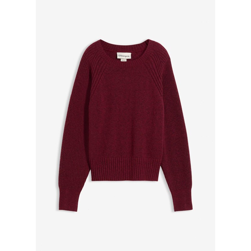 bonprix Vlnený pulóver, farba červená 65806317