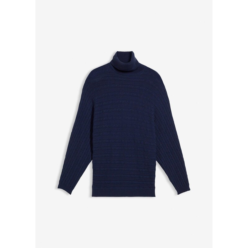 bonprix Pulóver z merino vlny, farba modrá 65806320