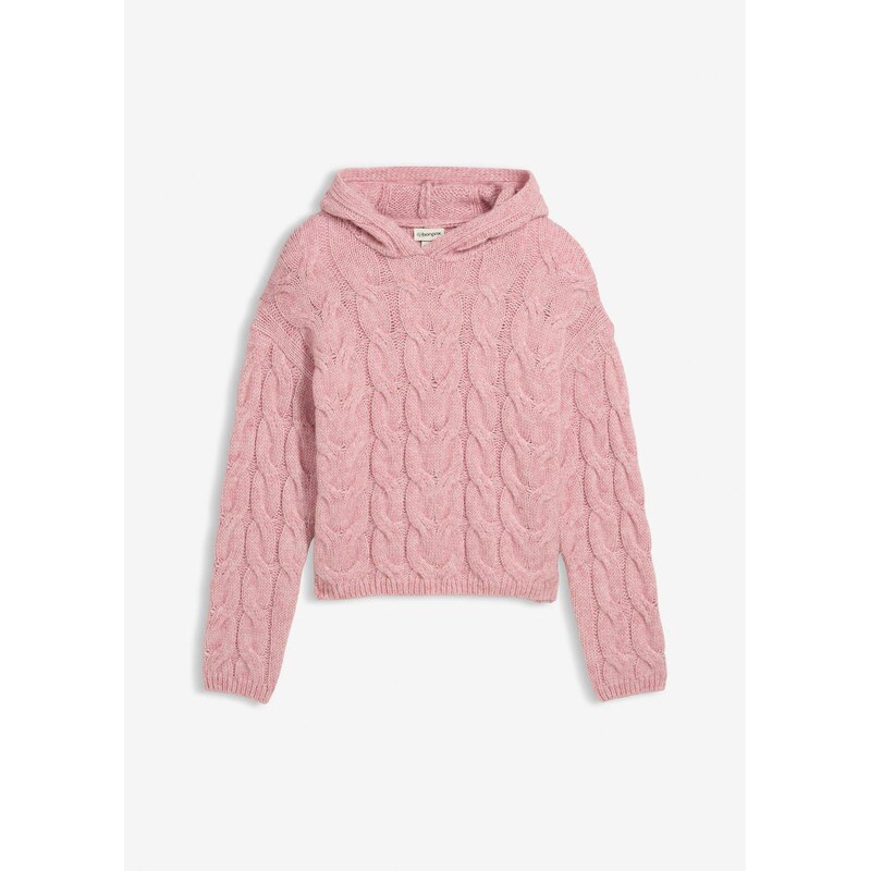 bonprix Pulóver s osmičkovým vzorom z mäkkého vlneného mixu, farba 65806338