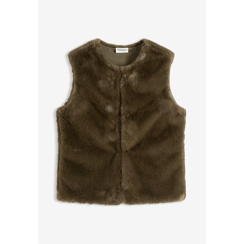bonprix Vesta, imitácia kožušiny, farba zelená 65784819