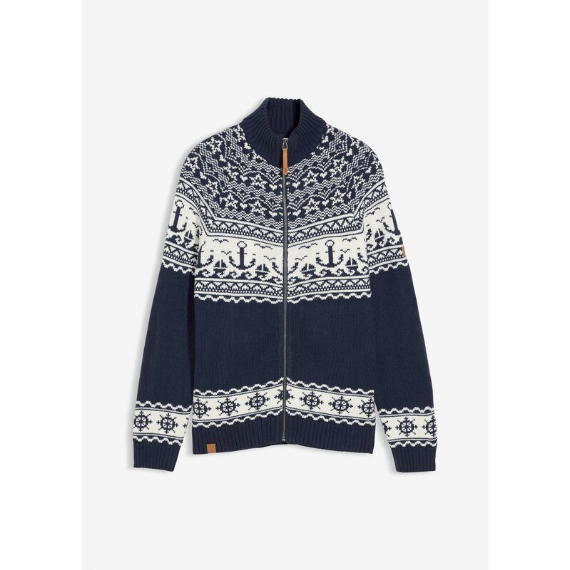 bonprix Nórsky pletený sveter, farba modrá 65806457