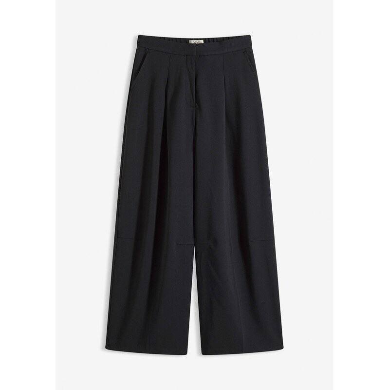 bonprix Nohavice Barrel z viskózového mixu, farba čierna 65806464