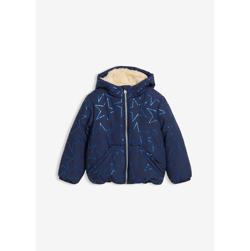 bonprix Zimná bunda, odpudzuje vodu, s Teddy podšívkou, farba modrá 65806466