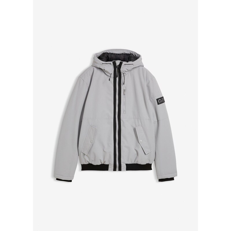 bonprix Zimná bunda so športovými detailmi, farba šedá 65806477