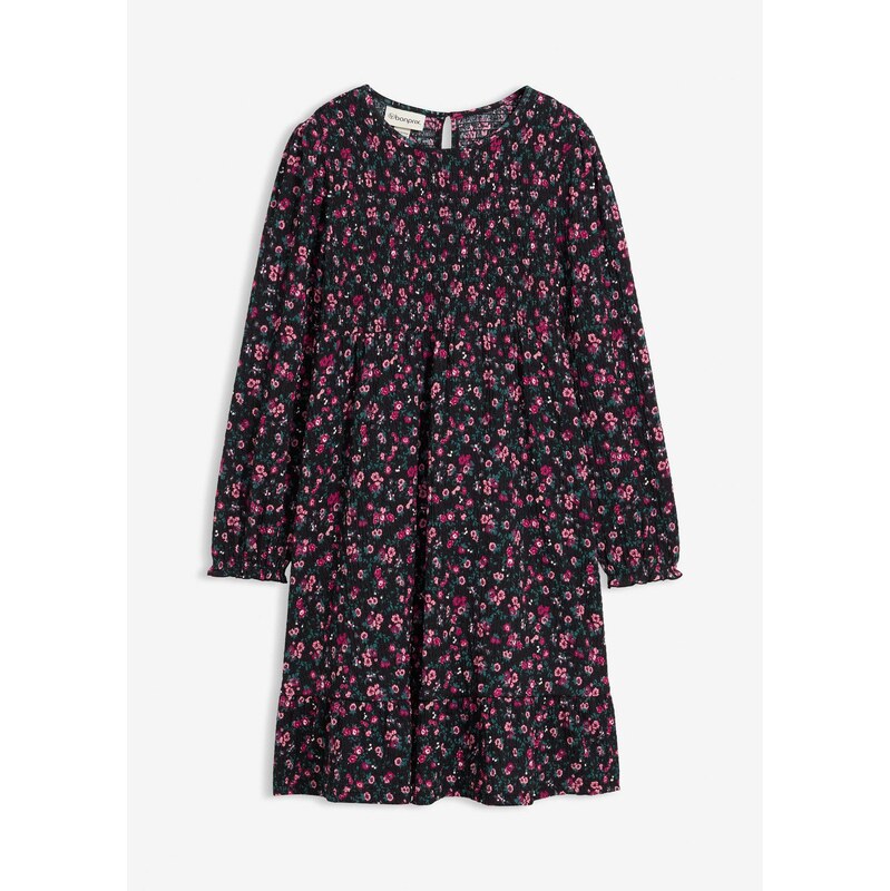 bonprix Džersejové šaty zo štruktúrového materiálu, farba čierna 65806481