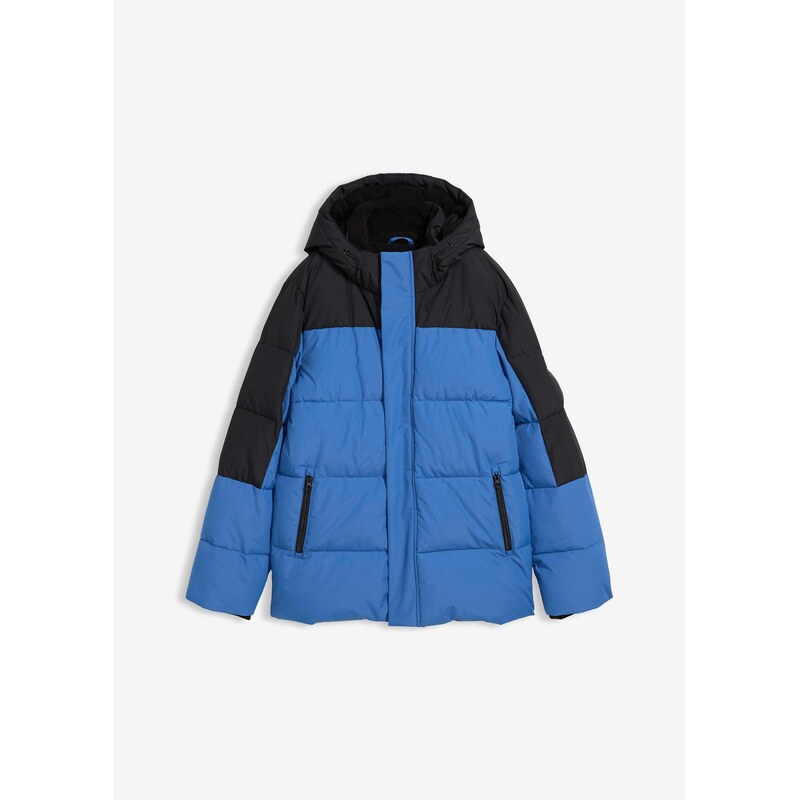 bonprix Zimná bunda, odpudzuje vodu, s flísovou podšívkou, farba modrá 65806487