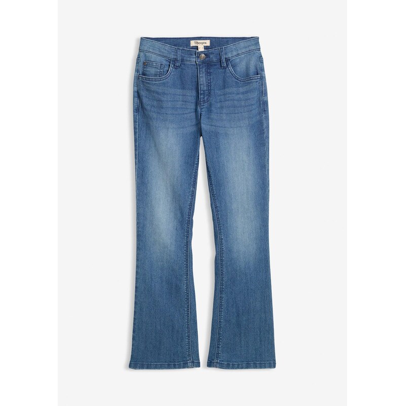 bonprix Džínsy bootcut, nízky pás, farba modrá 65806488