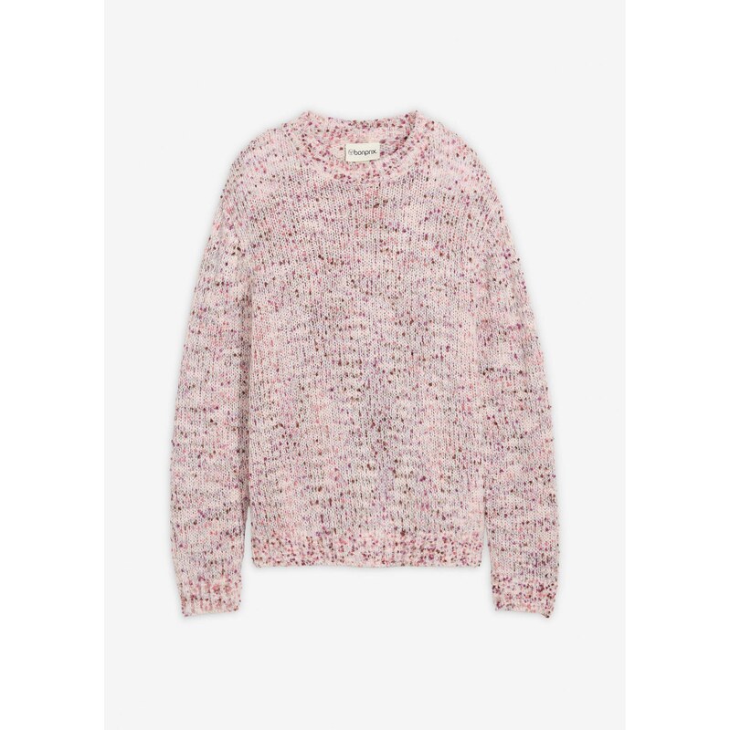 bonprix Hrubo pletený pulóver, farba ružová 65806516