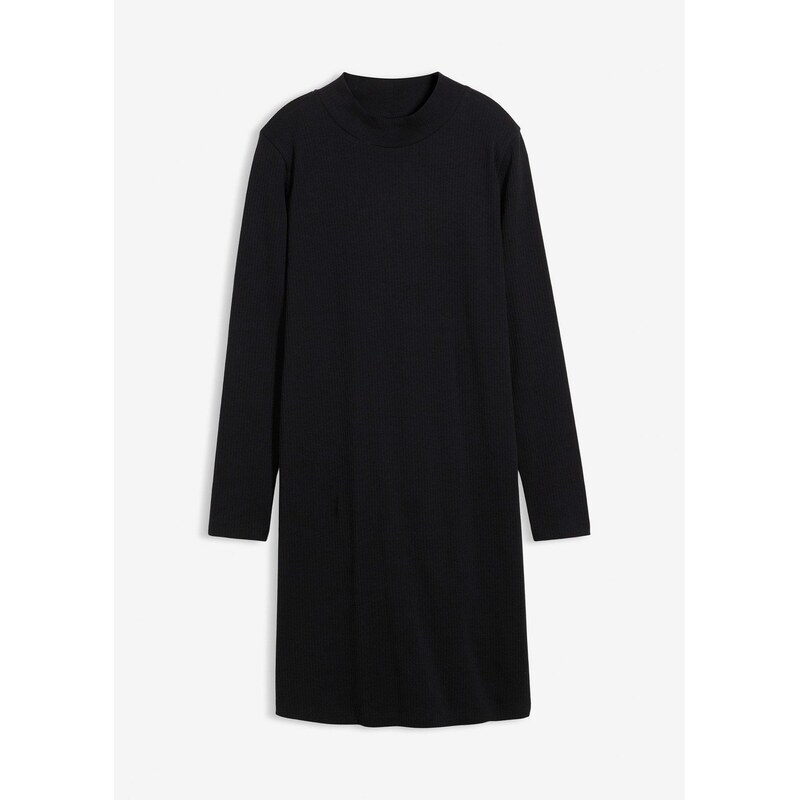 bonprix Džersejové šaty so stojačikom, farba čierna 65806621