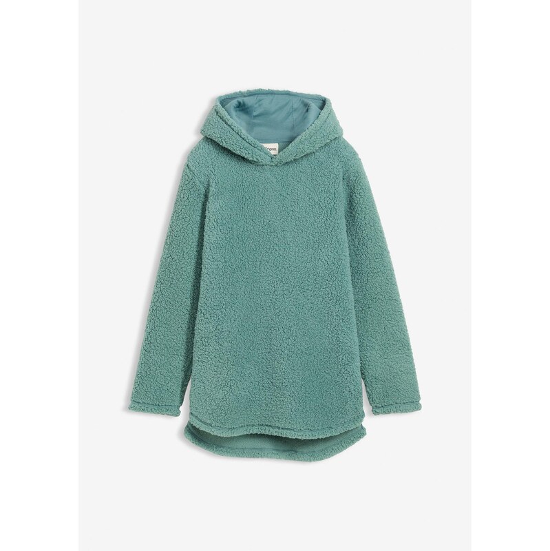 bonprix Flísový pulóver, farba zelená 65806636