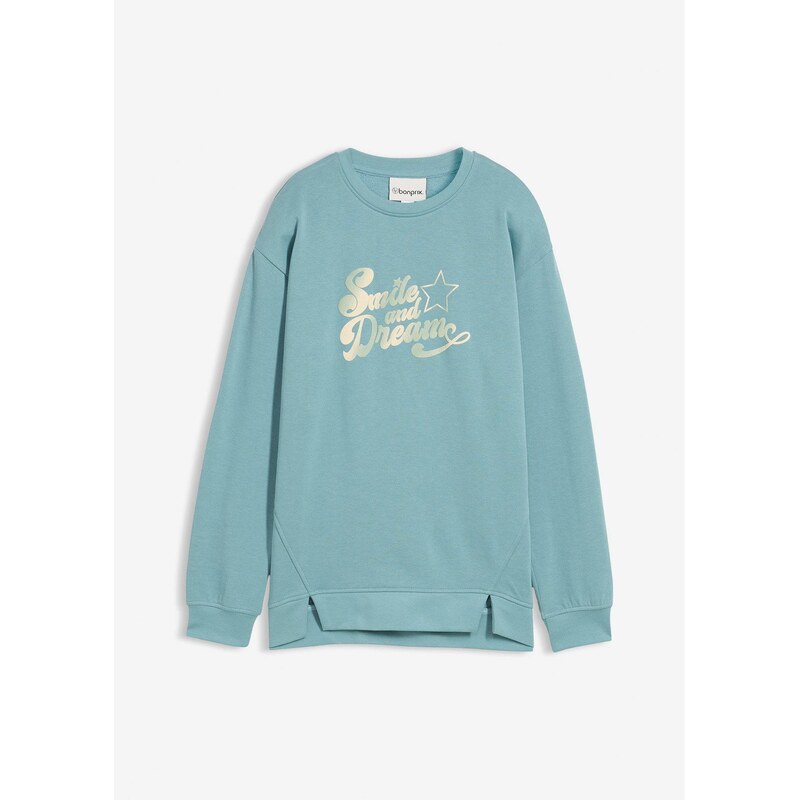 bonprix Oversize-mikina z čistej bio bavlny, farba modrá 65806650