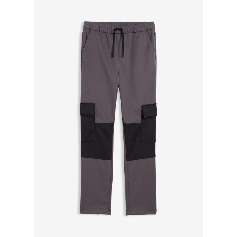 bonprix Softshellové nohavice Cargo, prestaviteľná šírka, farba šedá 65806712