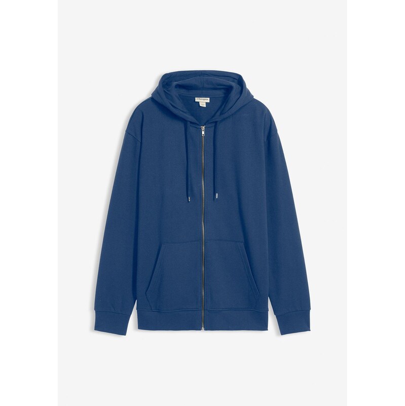 bonprix Mikinová bunda s kapucňou, z čistej bavlny, Loose Fit, farba 65806706