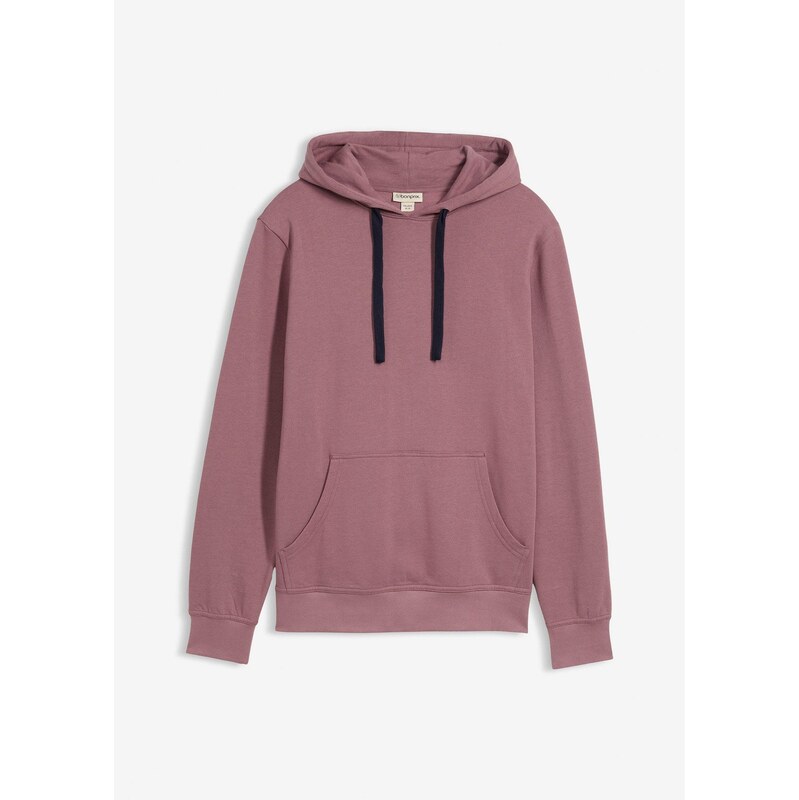 bonprix Mikina s kapucňou z čistej bavlny, farba fialová 65806708