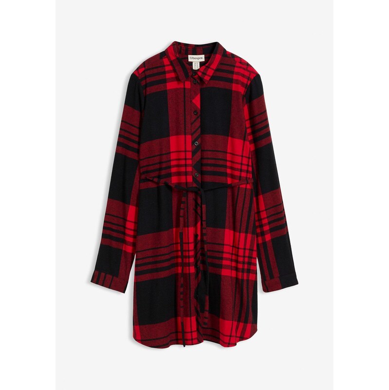 bonprix Materská blúzka z bavlneného flanelu, farba červená 65806801