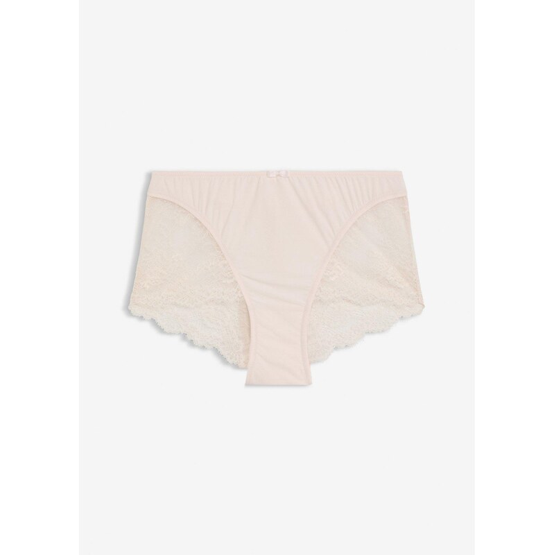 bonprix Bokové nohavičky z jemnej čipky, farba ružová 65806796