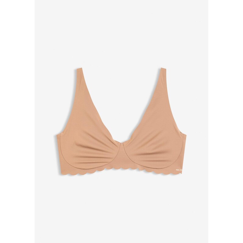 bonprix Podprsenka Lasercut Feel Comfort, farba hnedá 65806809