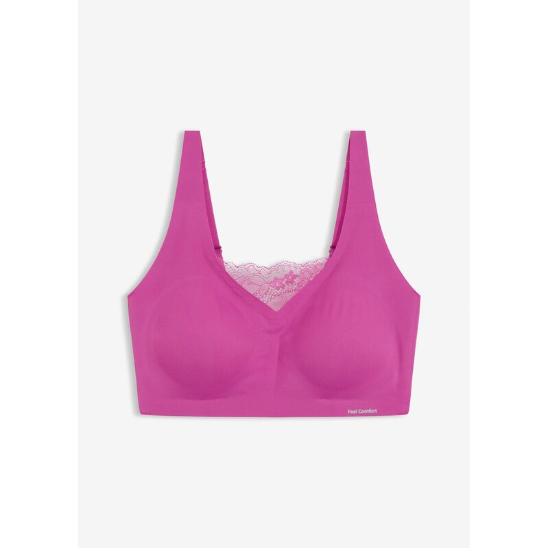 bonprix Podprsenka bralette, vatovaná lasercut, farba fialová 65806807