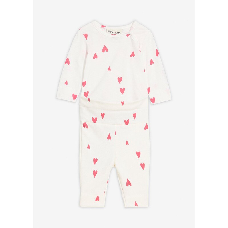 bonprix Body a nohavice (2-dielna sada), farba biela 65806812