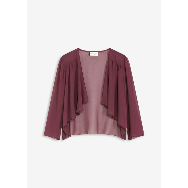 bonprix Bolero z jemného šifónu, farba hnedá 65806901