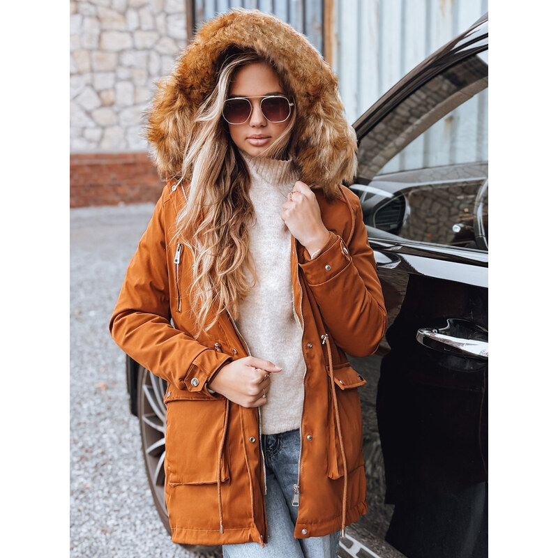 BASIC Hnedá zateplená parka STELLA TY3182 35493694