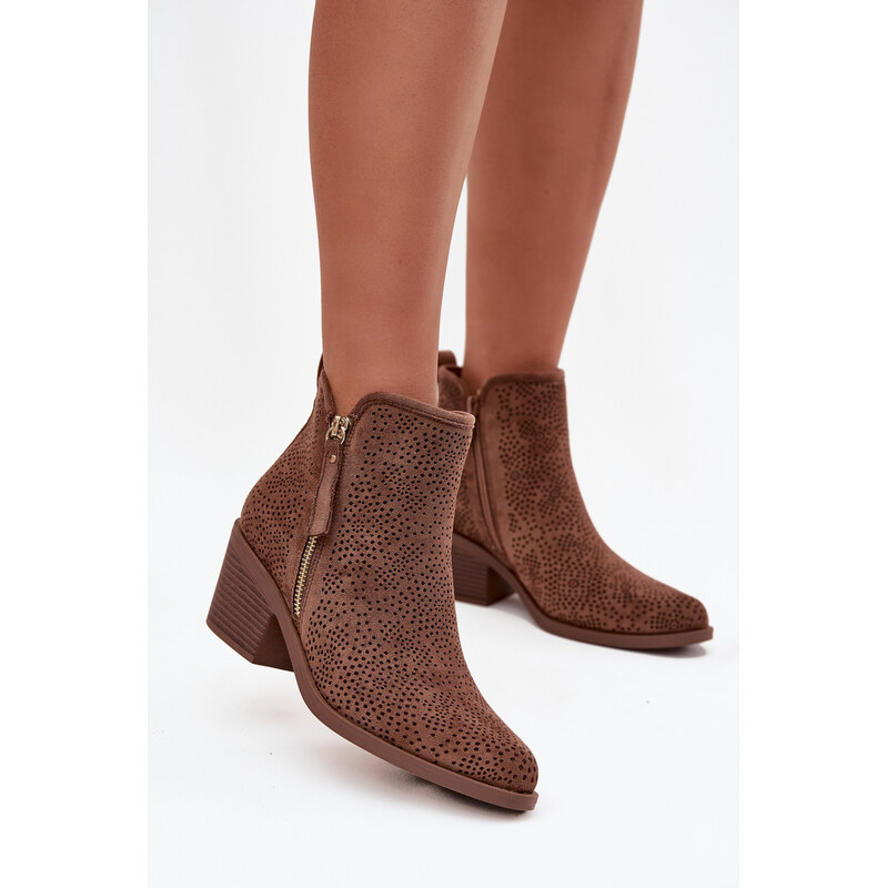 S. BARSKI Dámske kožené čižmy na podpätku S.Barski 66108005