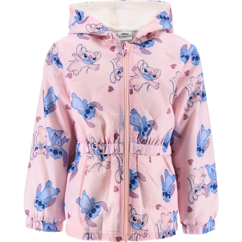 LILO AND STITCH Svetloružová prechodná dievčenská bunda Stitch 65808699