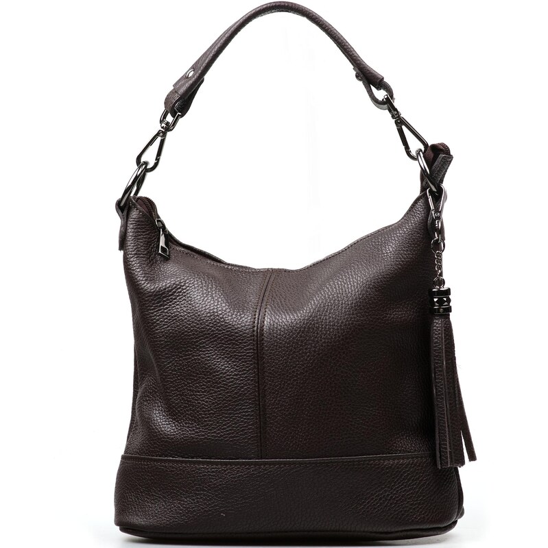 Blaire Kožená kabelka Sonia tmavo hnedá 65807362