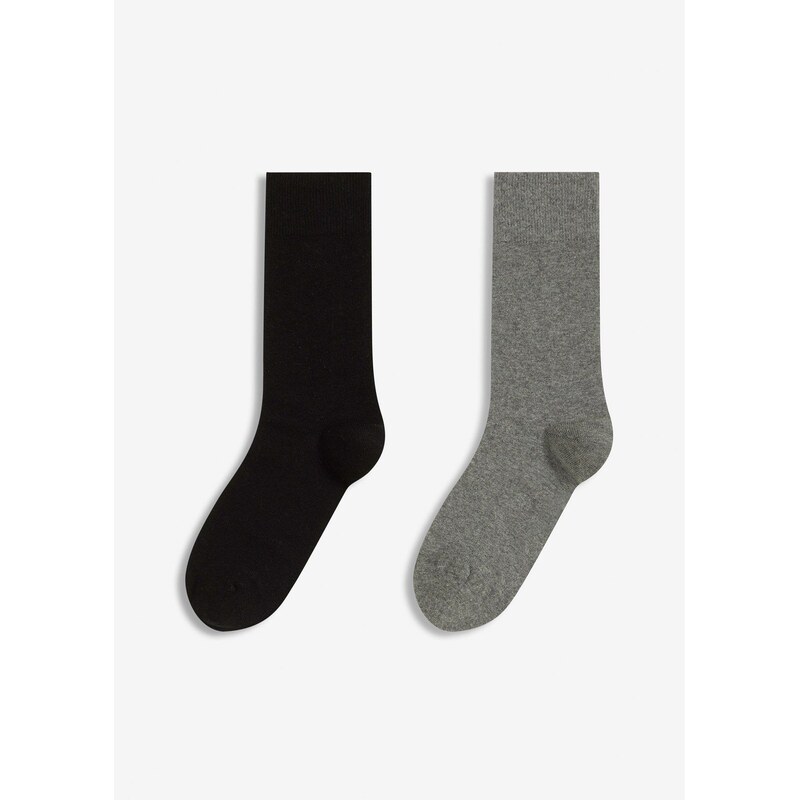 bonprix Ponožky s merino bio bavlnou (2 ks v balení), farba šedá 66035064