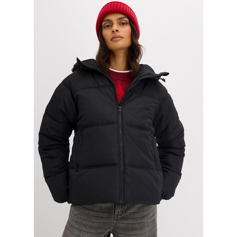 bonprix Prešívaná bunda oversize, farba čierna 65805956