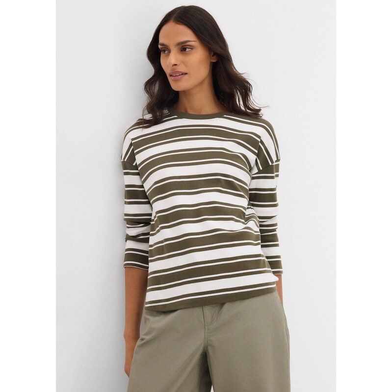 bonprix Tričko s dlhým rukávom, oversize, z čistej bavlny, farba 65806129