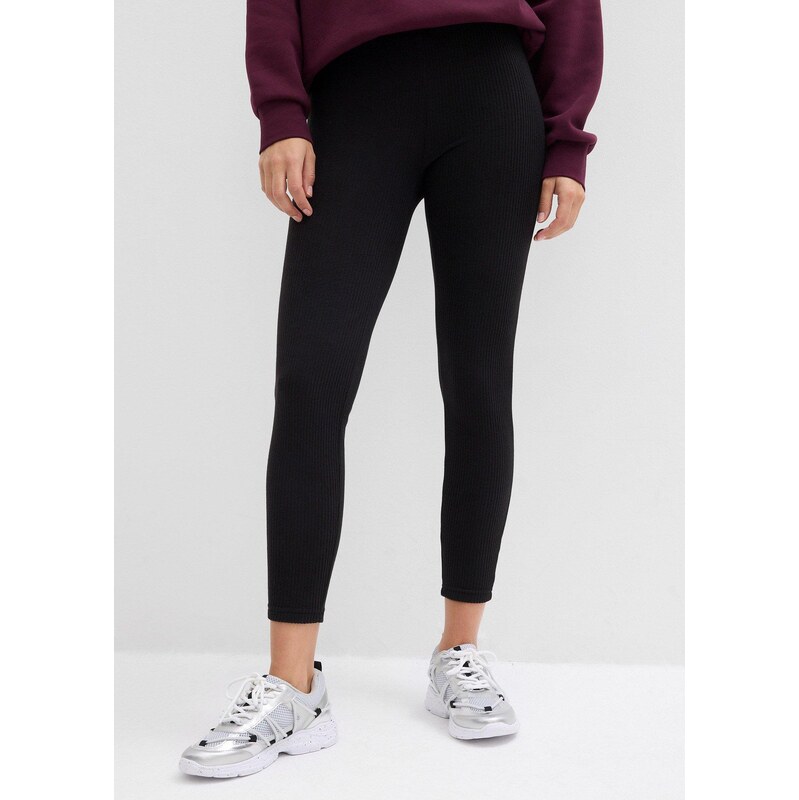 bonprix Termo legíny, teplé, farba čierna 65806160