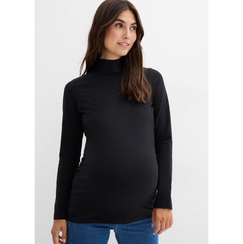 bonprix Materské tričko z elastickej bio bavlny, farba čierna 65806721