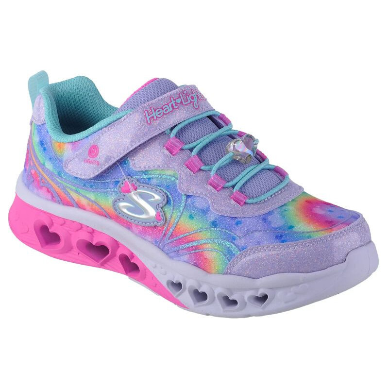 Skechers Flutter Heart Lights - Groovy Swirl 303253L-LVAQ Pink 30 65808111
