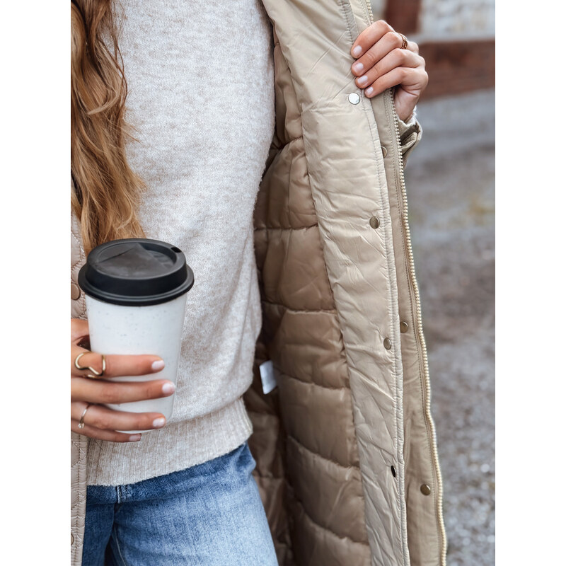 BASIC Béžová dlhá parka ISLA TY3211 36135343