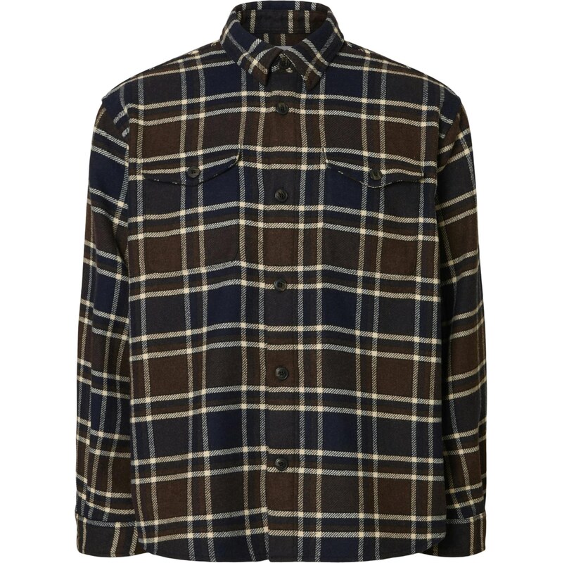 SELECTED Košeľa SLHPABLO svetlobéžová / tmavomodrá / tmavohnedá 65922290