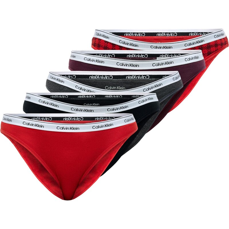 Calvin Klein Underwear Nohavičky tmavosivá / černicová / červená / 65835589