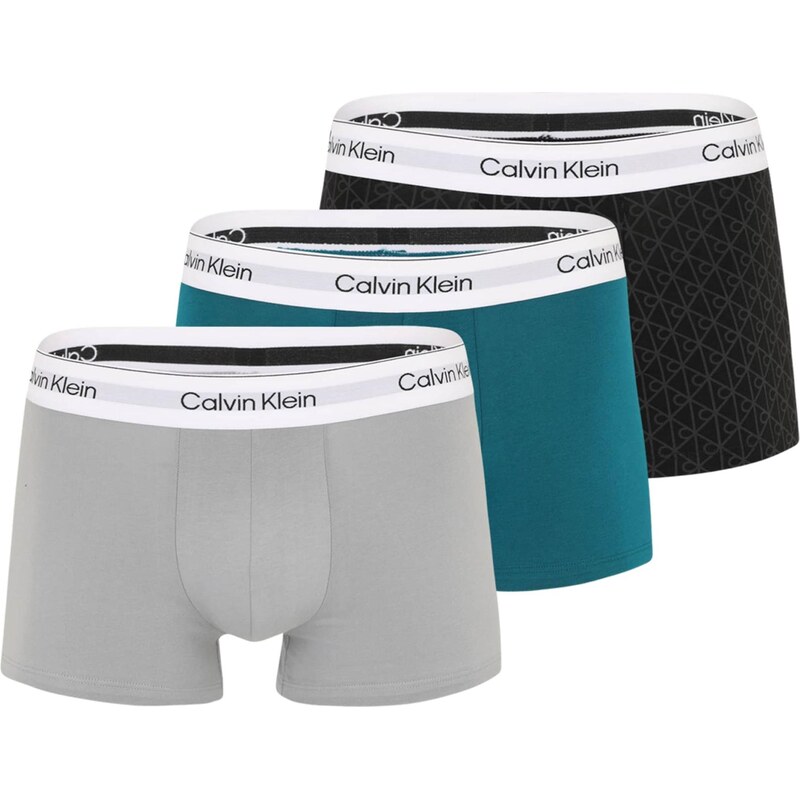 Calvin Klein Underwear Boxerky modrozelená / sivá / čierna 65816481