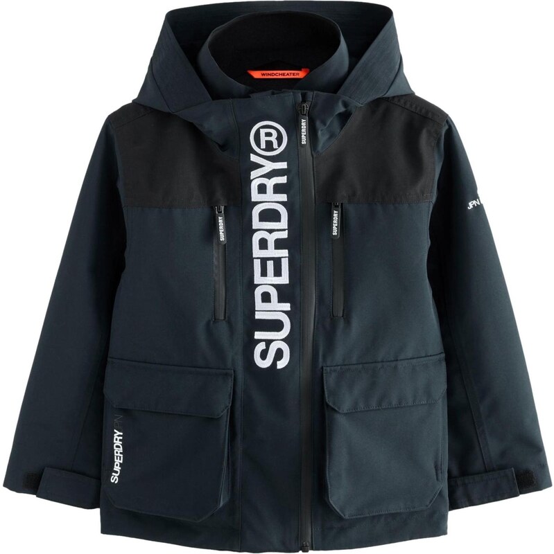 Superdry & Co Kabát námornícka modrá / biela 65893316