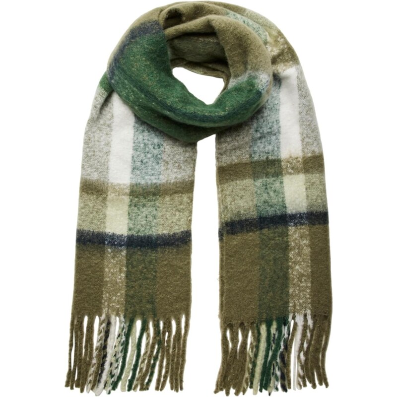 PIECES Šál PCBEA námornícka modrá / zelená / olivová / biela 65873790