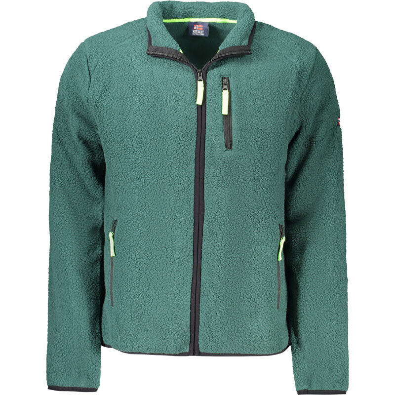 Športová Pánska Mikina so zipsom NORWAY 1963 Zelená 66735251