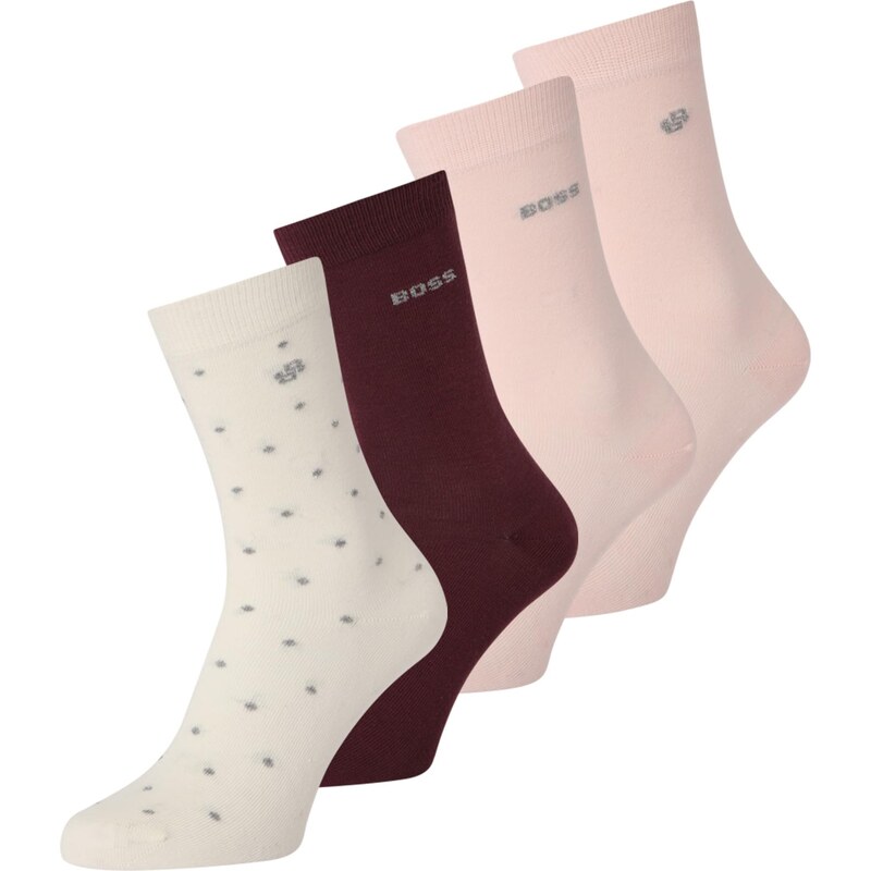 BOSS Ponožky GiftShine nebielená / sivá / ružová / bordová 65817045