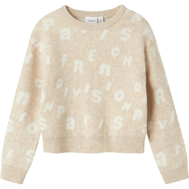 NAME IT Sveter NKFOLINE krémová / biela 65817067