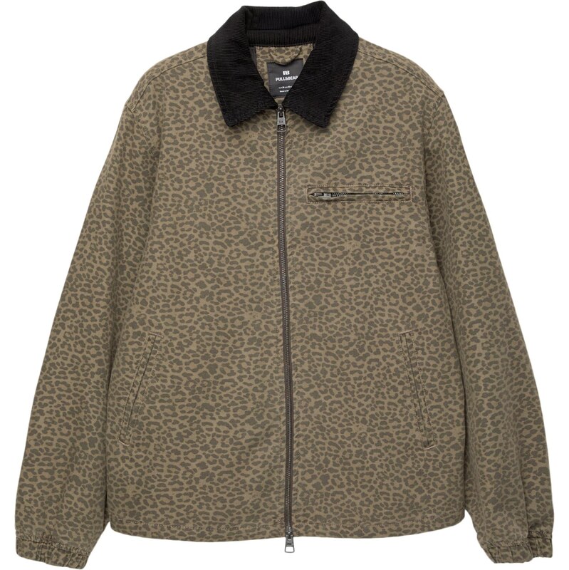 Pull&Bear Prechodná bunda hnedá / tmavohnedá 65889255