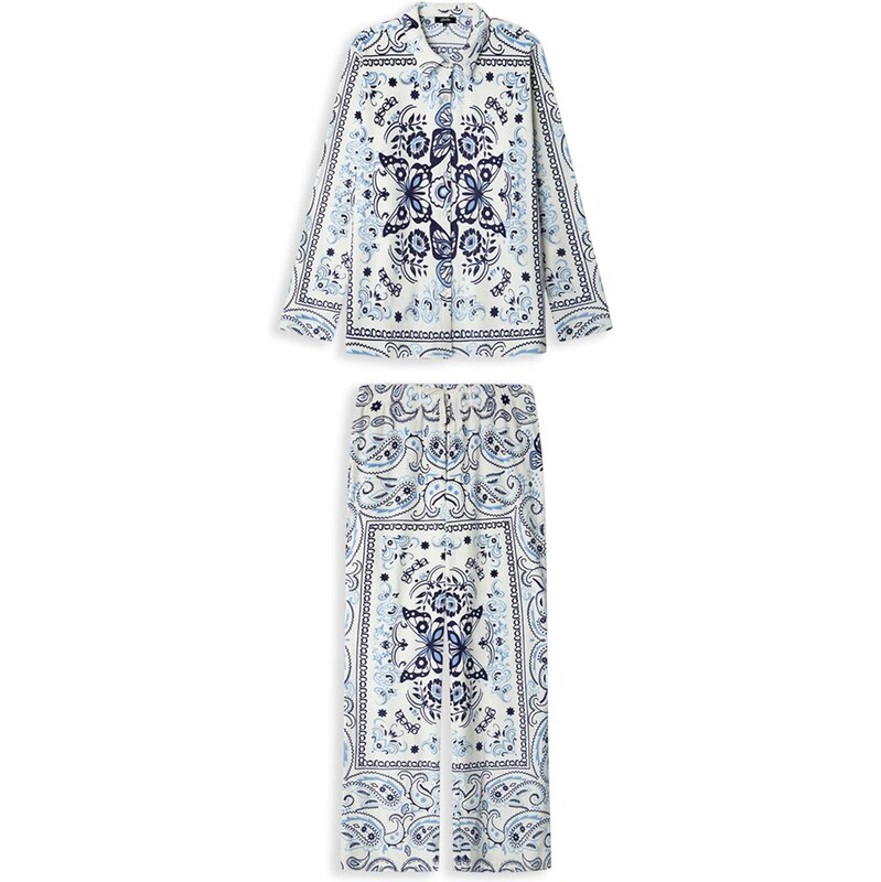 Gisela Pyžamo Set svetlomodrá / tmavomodrá / šedobiela 65891646