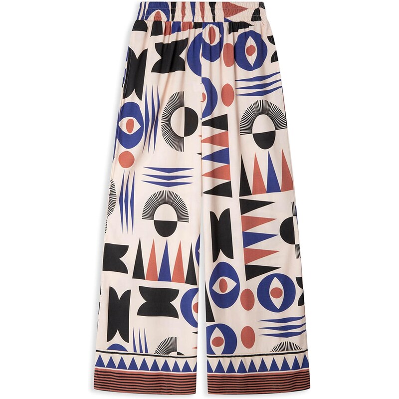 Gisela Pyžamové nohavice krémová / modrofialová / homárová / čierna 65891639