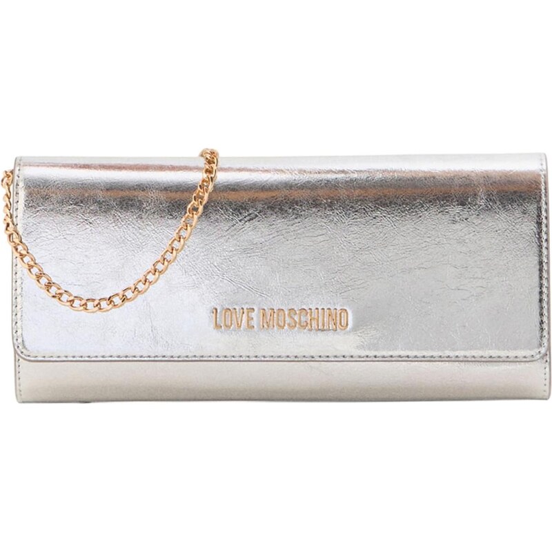 Love Moschino Listová kabelka strieborná 65894527