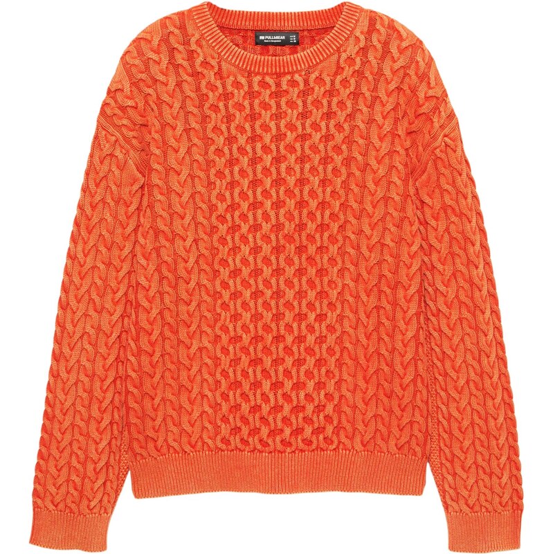 Pull&Bear Sveter PREPPY QUEENS oranžová 65896421