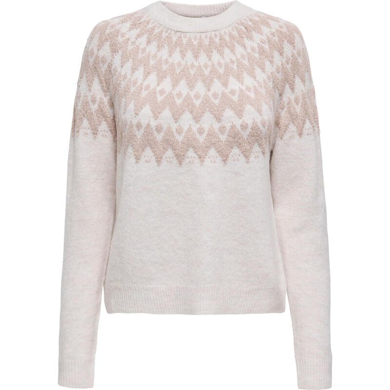 ONLY Sveter ONLFRY ružové zlato / svetlosivá 65896564