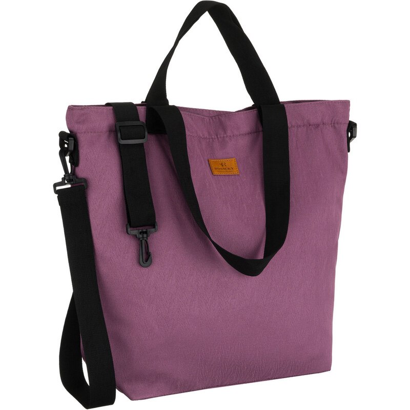ROVICKY Fialová dámska taška shopper z polyesteru s vonkajším vreckom 65817304